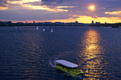Sunset over Charles River, Boston Massachusetts, USA