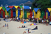 Badehaeuser, Fishhoek, Kapstadt Suedafrika