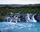 Wasserfall, Hraunfossar, Island