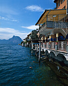 Gandria, On the Lake front, Gandria at Lago di Lugano, Ticino, Switzerland