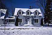 House, In winter, Maple Grove Prov. Quebec , Canada