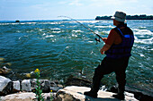 Fishing, Recreation, St. Lawrence River Prov. Quebec, Canada