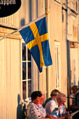 Schwedische Flagge, Havstensund, Grebbestad, Schweden