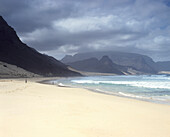 Sandy beach, Praia Grande, Sao Vicente, Cape Verde Islands