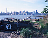 View from Brooklyn to Manhattan, Manhattan New York City, USA