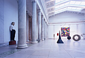 Albright Knox Art Gallery, Standing Man sculpture Stephan Balkenhol, Buffalo, New York State, USA