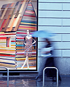 Shopping window of fashion boutigue, Via Montenapoleone, Milan, Italy