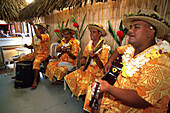 Musiker, Band Tamarii Himene, Public Marché, Papeete, Tahiti Französisch Polynesien