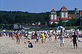 Strand mit Kurhaus, Ostseebad Binz, Ruegen Mecklbg.-Vorp., Deutschland