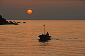 Sonnenuntergang Marina Grande, Capri, Kampanien, Italien