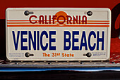 Nummernschild der Feuerwehr, Venice Beach, Los Angeles, USA