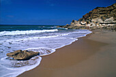 Playa del Puerco, Strand an Steilküste, B. Cabo Roche, nordwestl. Conil Costa de la Luz, Andalusien, Spanien