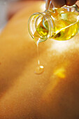 Oil massage, woman's back, Austria