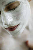 Woman with face mask