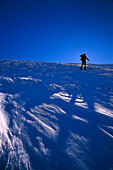 Person on ski tour, Oppenberg, Styria, Austria