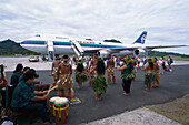 Air New Zealand 747-200, Airpoprt, Rarotonga Cook Islands