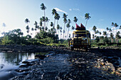 Ecotour Bus at River Crossing, near Vailoa Savai'i, Samoa