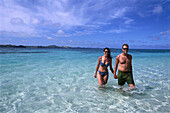 Couple in Lagoon, Blue Lagoon Cruise Yasawa Island, Fiji