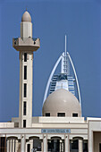 Mosque & Burj Al Arab Hotel, Dubai United Arab Emirates