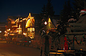 Christmas time, Elk Avenue, Crested Butte Colorado, USA