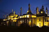 Royal Pavilion at Night, Brighton, East Sussex, England