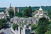 Arundel Cathedral, View from Castle, Arundel West Sussex, England