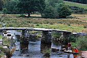 Clapper Bridge, Dartmoor NP, Postbridge Devon, England