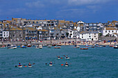Kayaking in St Ives Harbour, St Ives, Cornwall, England