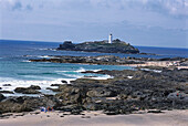 Coastline, Lighthouse, Godrevy, Cornwall, England