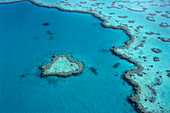 Aerial Photo, Heart Shaped Reef, Great Barrier Reef Queensland, Australia
