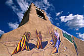 El Santero Mural, Taos, New Mexico, USA