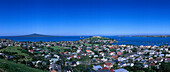 Devonport House & Rangitoto Island seen from Mt. Victoria, Devonport, Auckland, North Island, New Zealand