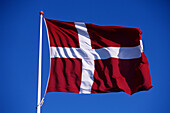 Dannebrog Danish Flag, Near Ribe, Southern Jutland, Denmark