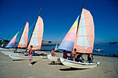 Segelschule am Fort Socoa, Ciboure, Pays Basque, Baskenland Atlantikküste, Frankreich