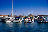 Marina of Waren, Mueritz, Mecklenburg Lake District, Mecklenburg-Western Pomerania, Germany