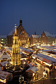 Christmas market in Nuremberg, Franconia, Bavaria, Germany