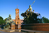 Fontain of Neptun and Red Town Hall, Berlin, Germany