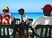 Boys chilling on the Beach, Carribbean Beach, Cartagena, Colombia, South America