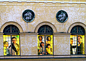 Fenster Marstall-Theater, Windows Marstall-Theater, Munich, Bavaria, Germany