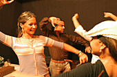 Menschen tanzen Flamenco, World Flamenco Fair, Sevilla, Andalusien, Spanien, Europa