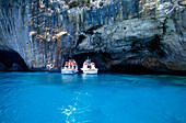 Entry to Grotto di Blue Marino, Golfo di Orosei, Ogliastra, Sardinia, Italy