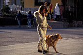 Woman & Dog, Cortina d´Ampezzo Dolomites, Italy