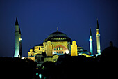 Hagia Sophia am Abend, Sultanahmet, Istanbul, Türkei