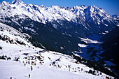 Skigebiet St. Anton, Tirol, Österreich