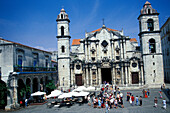 Catedral San Cristobal & Plaza, Old Havana Cuba, Caribbean