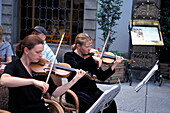 Musicans, Restaurant, Main Market Square, Cracow Poland