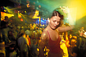 People dancing at Hollywood Club Disco, Tallinn, Estonia, Europe