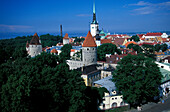 City Walls & St. Olaf´s Church, Tallinn Estonia
