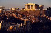 Parthenon and Acropolis, View from Philopappos Hill, Athens, Greece