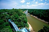 Ariau Jungle Lodge on the Rio Negro, river bank near Manaus, Brazil